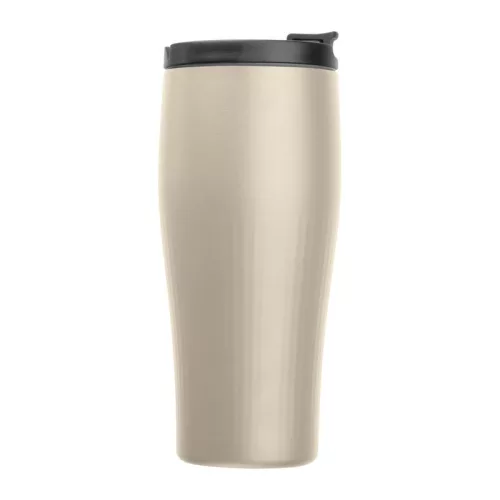 Vákuumszigetelt acél termoszbögre, 500 ml (ø 7,8 x 19 cm, Bézs)
