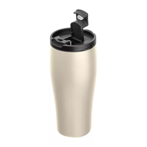 Vákuumszigetelt acél termoszbögre, 500 ml (ø 7,8 x 19 cm, Bézs)
