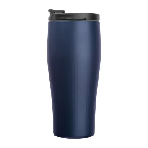 Vákuumszigetelt acél termoszbögre, 500 ml (ø 7,8 x 19 cm, Sötétkék)