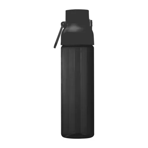 Átlátszó tritán ivópalack, 750 ml (ø 7 x 27,2 cm, Fekete)