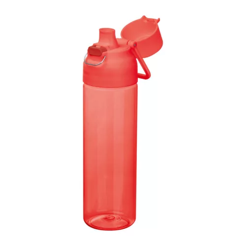 Átlátszó tritán ivópalack, 750 ml (ø 7 x 27,2 cm, Piros)