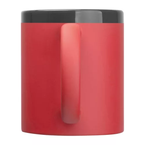 Gumírozott kerámia bögre, 300 ml (ø 8,2 x 9,6 cm, Piros)