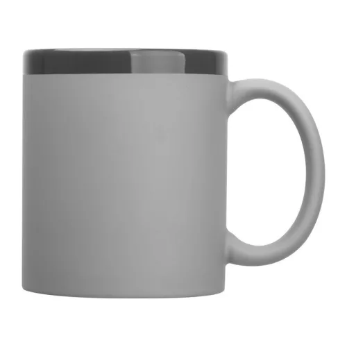 Gumírozott kerámia bögre, 300 ml (ø 8,2 x 9,6 cm, Szürke)