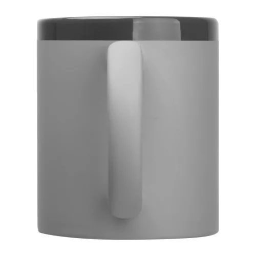 Gumírozott kerámia bögre, 300 ml (ø 8,2 x 9,6 cm, Szürke)