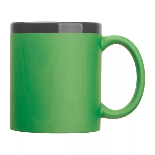 Gumírozott kerámia bögre, 300 ml (ø 8,2 x 9,6 cm, Zöld)