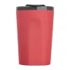 Gumírozott kerámia utazó pohár, 400 ml (ø 8,9 x 13,5 cm, Piros)