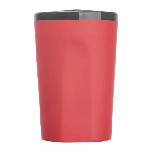 Gumírozott kerámia utazó pohár, 400 ml (ø 8,9 x 13,5 cm, Piros)