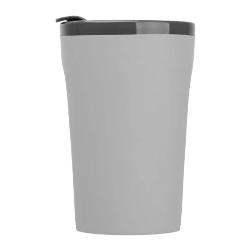 Gumírozott kerámia utazó pohár, 400 ml (ø 8,9 x 13,5 cm, Szürke)