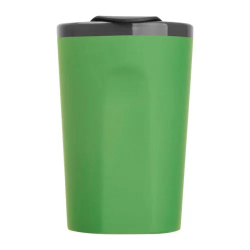 Gumírozott kerámia utazó pohár, 400 ml (ø 8,9 x 13,5 cm, Zöld)
