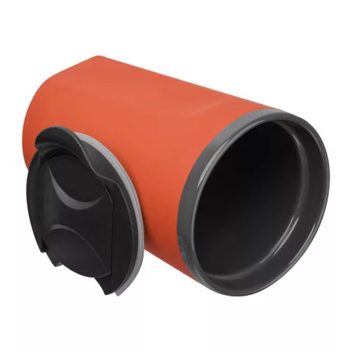 Gumírozott kerámia utazó pohár, 400 ml (ø 8,9 x 13,5 cm, Narancssárga)