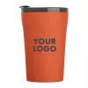 Gumírozott kerámia utazó pohár, 400 ml (ø 8,9 x 13,5 cm, Narancssárga)