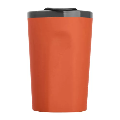 Gumírozott kerámia utazó pohár, 400 ml (ø 8,9 x 13,5 cm, Narancssárga)