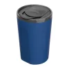 Gumírozott kerámia utazó pohár, 400 ml (ø 8,9 x 13,5 cm, Sötétkék)