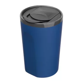   Gumírozott kerámia utazó pohár, 400 ml (ø 8,9 x 13,5 cm, Sötétkék)