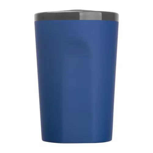 Gumírozott kerámia utazó pohár, 400 ml (ø 8,9 x 13,5 cm, Sötétkék)