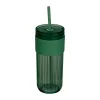 Műanyag pohár szívószállal, 660 ml (ø 8,2 x 19 cm, Zöld)