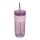 Műanyag pohár szívószállal, 660 ml (ø 8,2 x 19 cm, Lila)