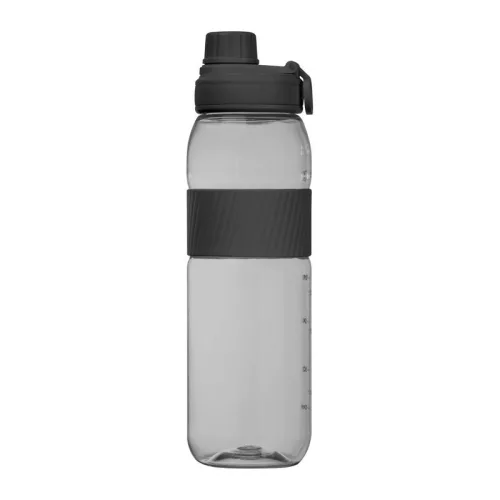 Tritán ivópalack szilikon gyűrűvel, 750 ml (ø 7 x 25 cm, Fekete)