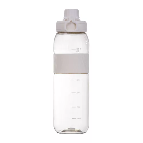 Tritán ivópalack szilikon gyűrűvel, 750 ml (ø 7 x 25 cm, Fehér)