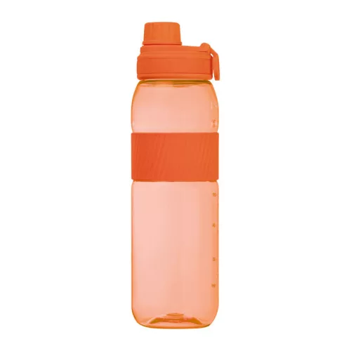 Tritán ivópalack szilikon gyűrűvel, 750 ml (ø 7 x 25 cm, Narancssárga)