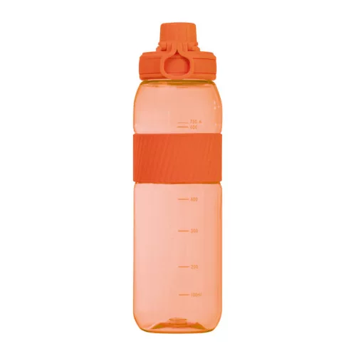 Tritán ivópalack szilikon gyűrűvel, 750 ml (ø 7 x 25 cm, Narancssárga)