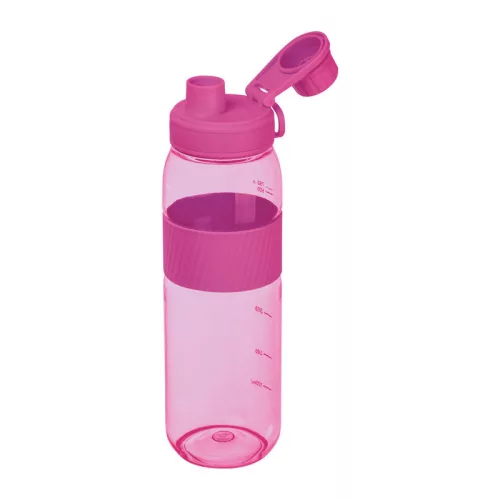 Tritán ivópalack szilikon gyűrűvel, 750 ml (ø 7 x 25 cm, Rózsaszín)