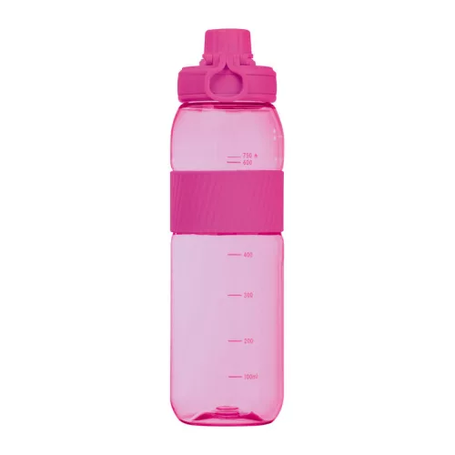 Tritán ivópalack szilikon gyűrűvel, 750 ml (ø 7 x 25 cm, Rózsaszín)