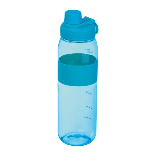 Tritán ivópalack szilikon gyűrűvel, 750 ml (ø 7 x 25 cm, Világos Kék)