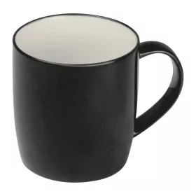   Porcelán bögre színes külsővel, 300 ml (ø 9 × 8,5 cm, Fekete)