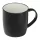 Porcelán bögre színes külsővel, 300 ml (ø 9 × 8,5 cm, Fekete)