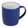 Porcelán bögre színes külsővel, 300 ml (ø 9 × 8,5 cm, Kék)