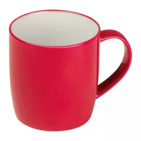   Porcelán bögre színes külsővel, 300 ml (ø 9 × 8,5 cm, Piros)