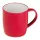 Porcelán bögre színes külsővel, 300 ml (ø 9 × 8,5 cm, Piros)