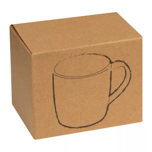 Porcelán bögre színes külsővel, 300 ml (ø 9 × 8,5 cm, Piros)