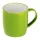 Porcelán bögre színes külsővel, 300 ml (ø 9 × 8,5 cm, Világos Zöld)