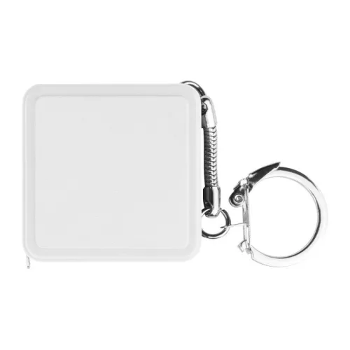 Mérőszalagos kulcstartó, 1 m (Fehér)