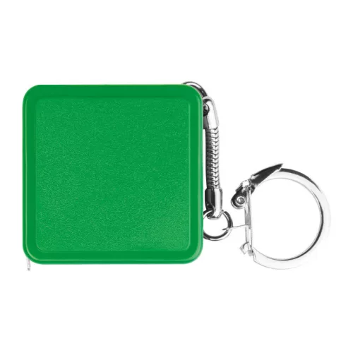 Mérőszalagos kulcstartó, 1 m (Zöld)