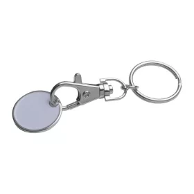 Kulcstartó kocsi érmével (ø 2,5 × 8,3 cm, Fehér)