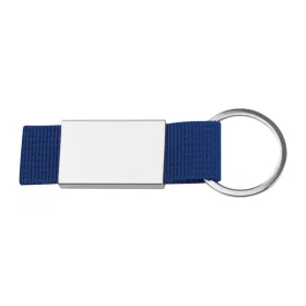 Kulcstartó textil szalaggal (Kék)
