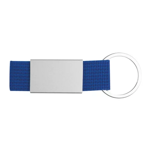 Kulcstartó textil szalaggal (Kék)