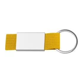 Kulcstartó textil szalaggal (Sárga)