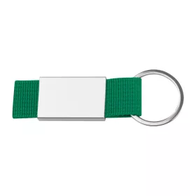 Kulcstartó textil szalaggal (Zöld)