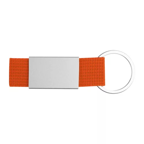 Kulcstartó textil szalaggal (Narancssárga)