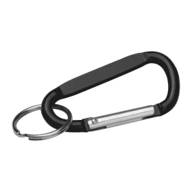 Kulcstartó karika karabinerrel (Fekete)