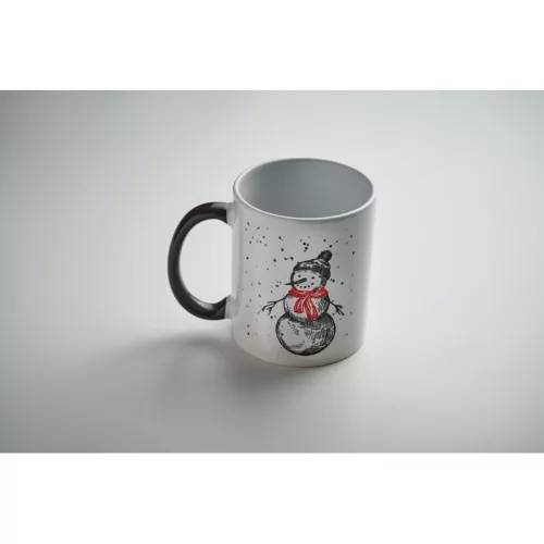 Karácsonyi kerámia bögre 300ml (Fekete/piros)