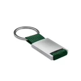 Téglalap alakú fém kulcstartó (Sötétzöld)