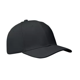 6 panel baseball sapka 260g/m² (Fekete)