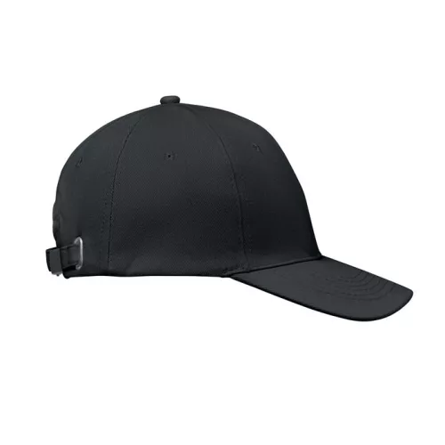 6 panel baseball sapka 260g/m² (Fekete)
