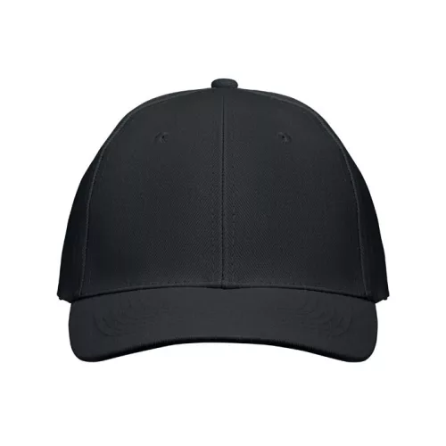 6 panel baseball sapka 260g/m² (Fekete)