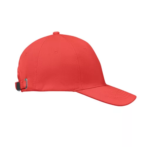 6 panel baseball sapka 260g/m² (Piros)